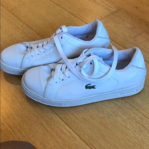 Lacoste white leather sneakers
